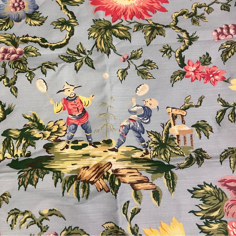 Scalamandré Historic Newport Jeu de Paume Fabric 1994 Chinoiserie Asian Toile - Picture 6 of 11